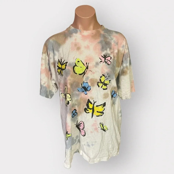 Obey Men’s Medium Tie Dyed Butterfly T-Shirt - Picture 1 of 8
